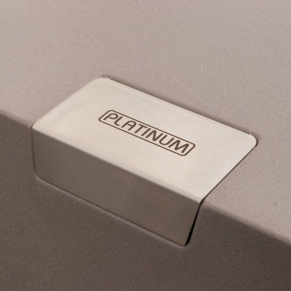 Гранітна мийка для кухні Platinum 8650 DIAMOND матова Дюна 41666 фото