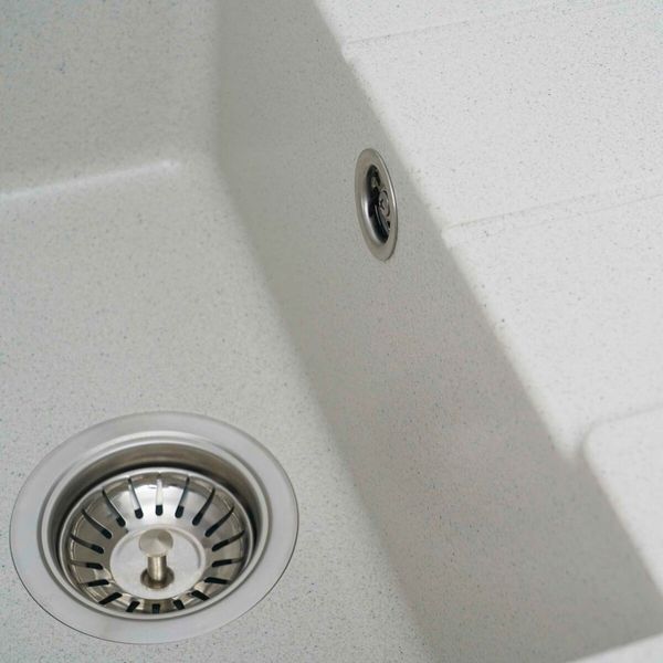 Гранітна мийка для кухні Platinum 6550 INTENSO матова Біла в крапку 3462 фото