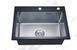 60*45 Мийка скляна Valeso Handmade PVD чорна BLACK GLASS 53378 фото 4