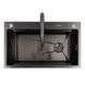 Комплект кухонної мийки Valeso 75*46B PVD чорна (Work station) Handmade S4915 фото 6