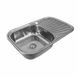 Кухонна мийка з нержавіючої сталі закруглена Platinum ПОЛІРОВКА 7848 (0,8/180 мм) 11504 фото 2