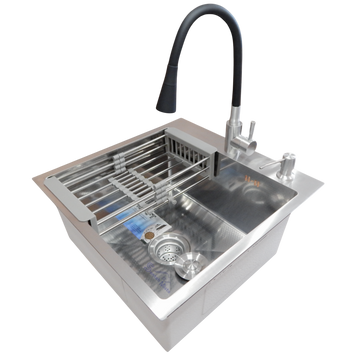 Комплект кухонної мийки Kraft KRF 5050 decor (3.0/1.0 мм) S4866 фото