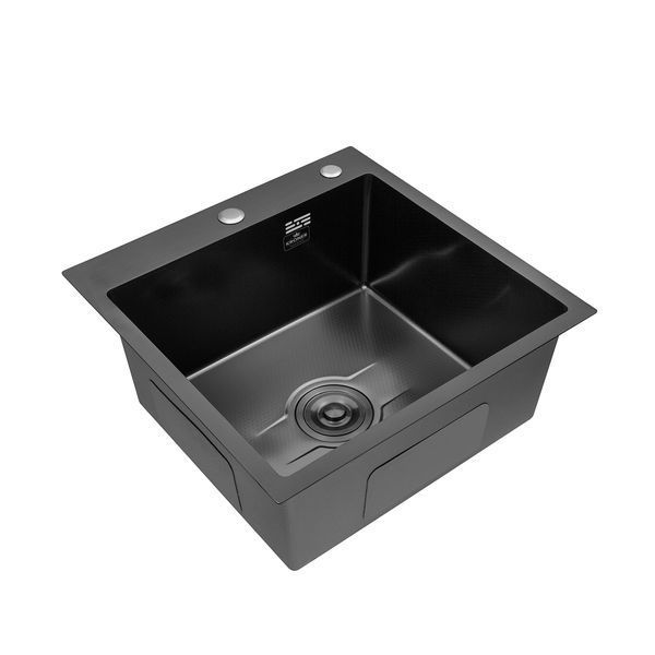 Комплект кухонная мойка Kroner Derby-5050HM PVD + смеситель Edelstahl Klassisch-SCH035PVD + дозатор Spender-026 CVS30123 фото