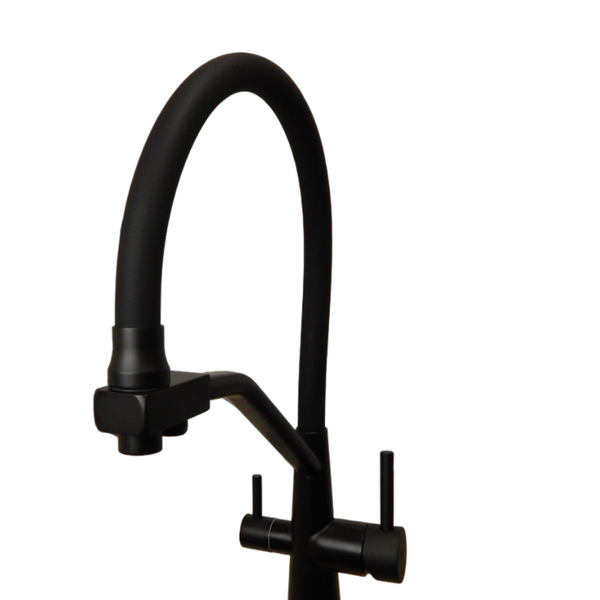 Комплект кухонной мойки Kraft HS 600Х450 NANO BLACK PVD (3.0/1.0 мм) S3751 фото