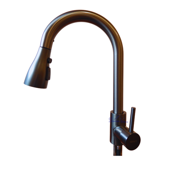 Комплект кухонної мийки Kraft HM 50х50 NANO BLACK (DECOR) PVD (3.0/1.0 мм) S3550 фото
