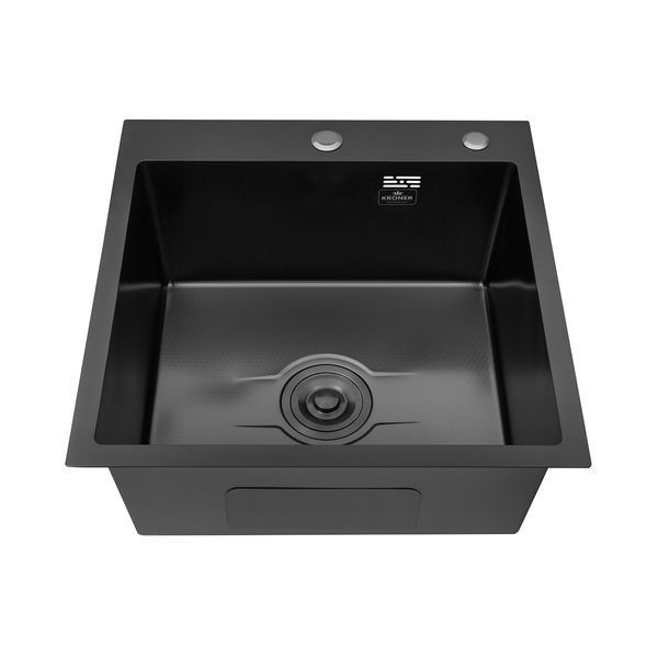 Комплект кухонная мойка Kroner Derby-5050HM PVD + смеситель Edelstahl Klassisch-SCH035PVD + дозатор Spender-026 CVS30123 фото
