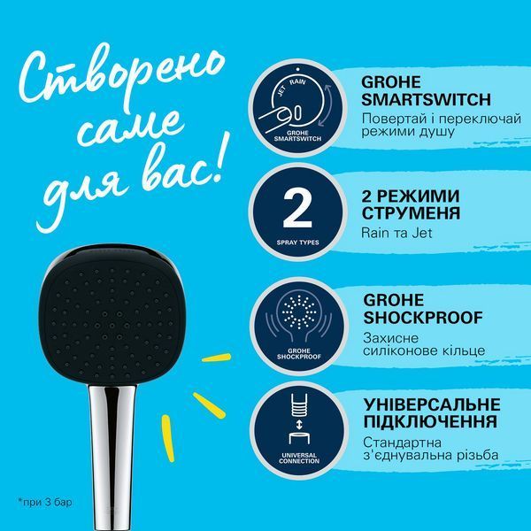 Змішувач для ванни Grohe QuickFix Dice BF101872VC CV036649 фото