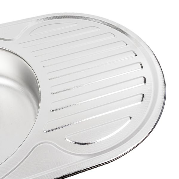 Кухонна мийка з нержавіючої сталі Platinum ДЕКОР 7750 (0,8/180 мм) 11697 фото