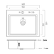 Комплект кухонной мойки Kraft HS 600Х450 NANO BLACK PVD (3.0/1.0 мм) S3751 фото 7