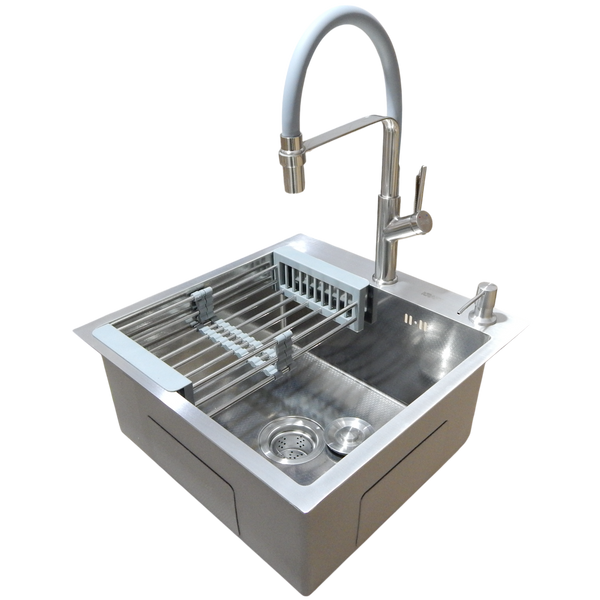 Комплект кухонної мийки Kraft KRF 5050 decor (3.0/1.0 мм) S3702 фото
