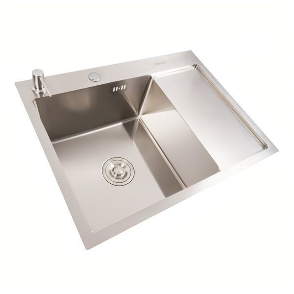 2in1 Set Kitchen Sink Handmade CM 65*50 L Stainless Steel + Faucet XK08A VALESO 53548 фото