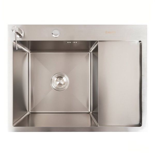 2in1 Set Kitchen Sink Handmade CM 65*50 L Stainless Steel + Faucet XK08A VALESO 53548 фото