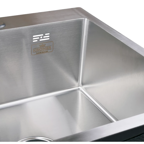 Комплект кухонної мийки Kroner KRP Geb&uuml;rstet&nbsp;5050HM (3.0/1.0 мм) S4667 фото