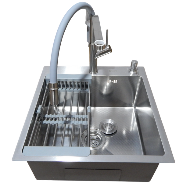 Комплект кухонної мийки Kraft KRF 5050 decor (3.0/1.0 мм) S3702 фото