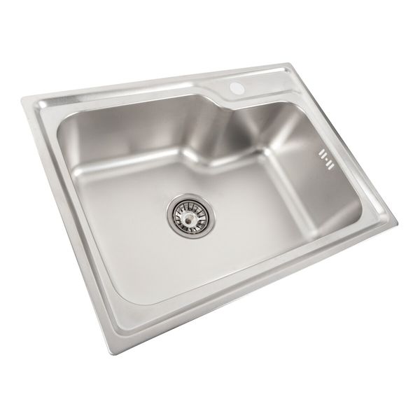 Кухонна мийка з нержавіючої сталі Platinum САТИН 5845 (0,8/180 мм) 11514 фото