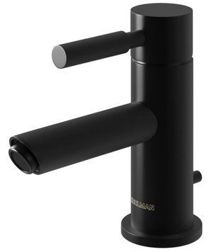 Смеситель для раковины (умывальника) KOHLMAN ROXIN BLACK низкий QB100RB фото
