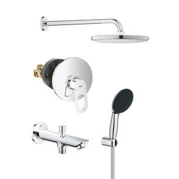 Душова система прихованого монтажу Grohe Vitalio Start 250 з виливом для ванни та змішувачем Bauloop UA290810R3 CV036742 фото