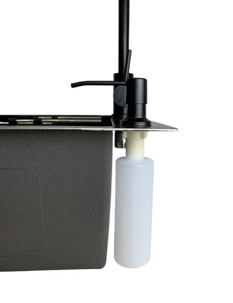 Кухонна мийка Kraft HM 50х50 NANO BLACK (DECOR) PVD (3.0/1.0 мм) S4787 фото