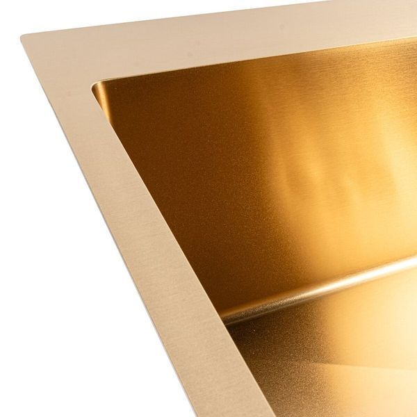 Кухонная мойка нержавеющая сталь PVD Gold для кухни VALESO 60*50 Handmade 3.0/0.8 54062 фото