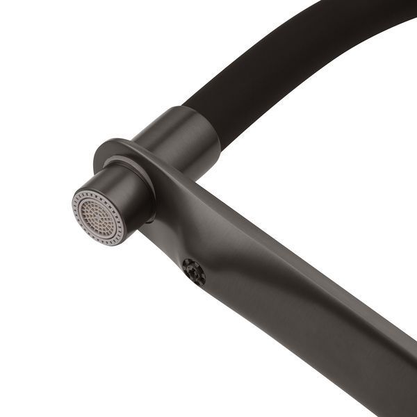 Комплект кухонная мойка Kroner Schwarze-6350HM PVD + смеситель Graz-GRP03815 + дозатор Spender-SCH049 CVS30125 фото