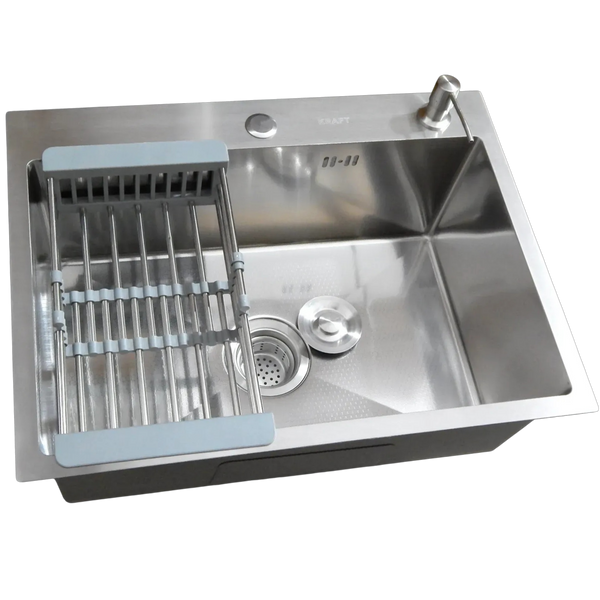 Комплект кухонної мийки Kraft KRF 6045 DECOR (3.0/1.0 мм) S3753 фото