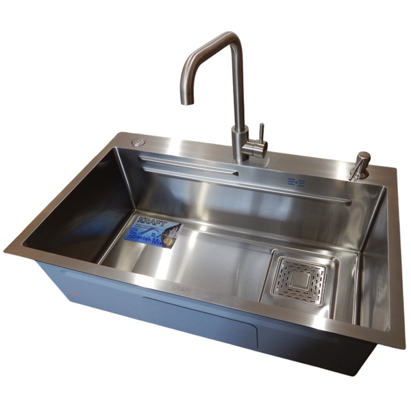 Комплект кухонной мойки Kraft HM 7546 Satin S3603 фото