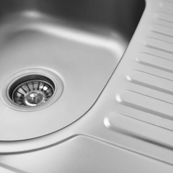 Кухонна мийка з нержавіючої сталі Platinum САТИН 5848 (0,8/180 мм) 11706 фото