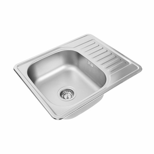 Кухонна мийка з нержавіючої сталі Platinum САТИН 5848 (0,8/180 мм) 11706 фото