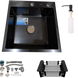 Кухонна мийка Kraft HM 50х50 NANO BLACK (DECOR) PVD (3.0/1.0 мм) S4787 фото 1