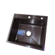 Кухонна мийка Kraft HM 50х50 NANO BLACK (DECOR) PVD (3.0/1.0 мм) S4787 фото 5