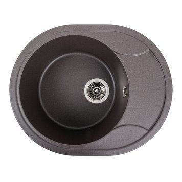 Гранітна мийка для кухні VALESO 5847 ONYX матовий Гренадін 48934 фото