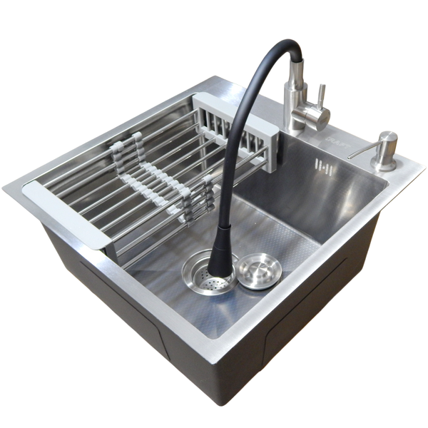 Комплект кухонної мийки Kraft KRF 5050 decor (3.0/1.0 мм) S4819 фото