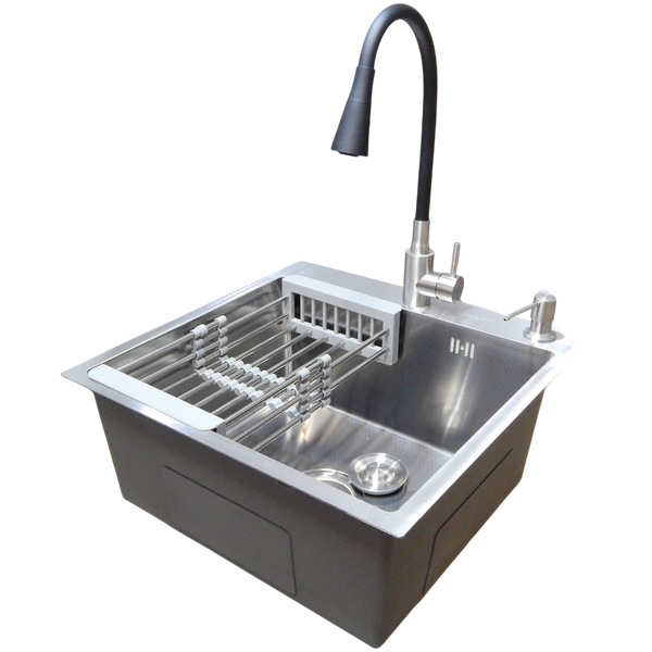 Комплект кухонної мийки Kraft KRF 5050 decor (3.0/1.0 мм) S4819 фото