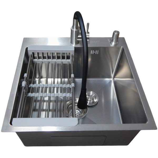 Комплект кухонної мийки Kraft KRF 5050 decor (3.0/1.0 мм) S4819 фото