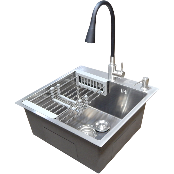 Комплект кухонної мийки Kraft KRF 5050 decor (3.0/1.0 мм) S4819 фото
