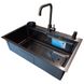 Комплект кухонної мийки Kraft HM 7546 NANO BLACK S4919 фото 6