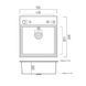 Кухонна мийка Handmade WHITE GLASS 600х510х200 23642 фото 6