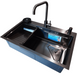 Комплект кухонної мийки Kraft HM 7546 NANO BLACK S4919 фото 4