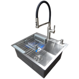 Комплект кухонной мойка Kraft KRF 5448 decor (3.0/1.0 мм) S3655 фото