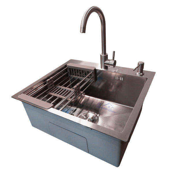 Комплект кухонной мойки Kraft HM 5448 DECOR (3.0/1.0 мм) S3554 фото