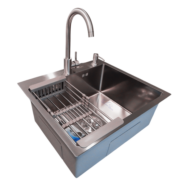 Комплект кухонной мойки Kraft HM 5448 DECOR (3.0/1.0 мм) S3554 фото