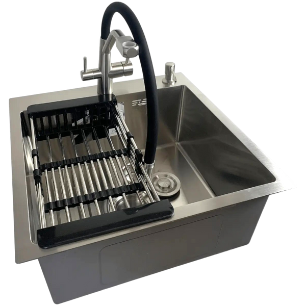 Комплект кухонной мойка Kraft KRF 5050 decor (3.0/1.0 мм) S3755 фото
