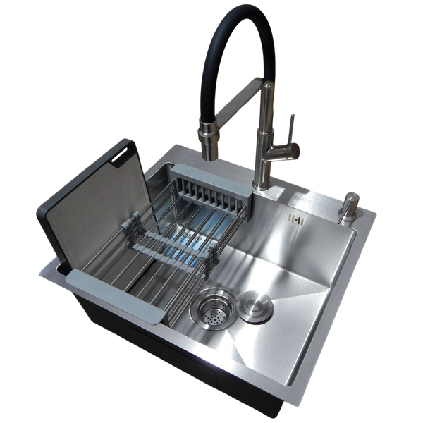 Комплект кухонной мойка Kraft KRF 5448 decor (3.0/1.0 мм) S3705 фото