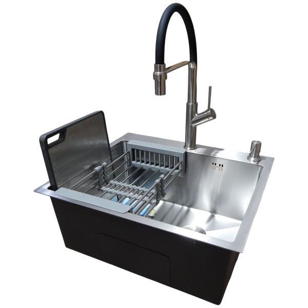 Комплект кухонной мойка Kraft KRF 5448 decor (3.0/1.0 мм) S3705 фото