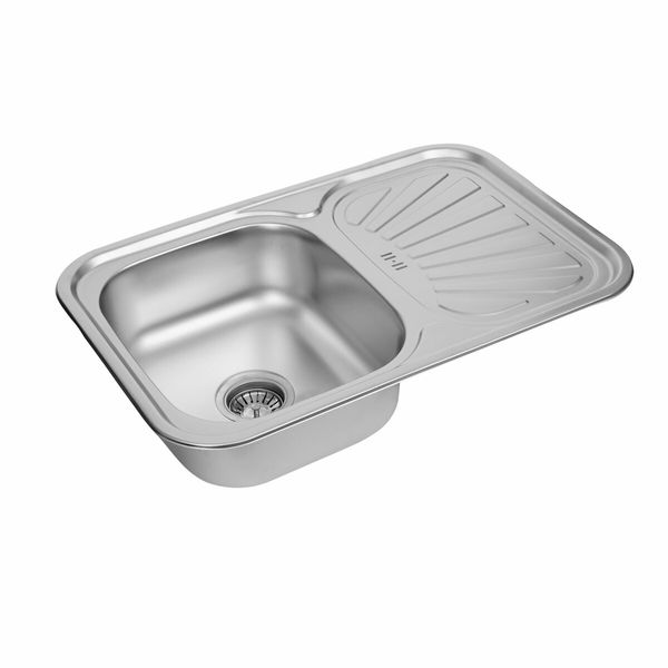 Кухонна мийка з нержавіючої сталі Platinum САТИН 7549 (0,8/180 мм) 11523 фото