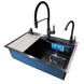 Комплект кухонної мийки Kraft HM 7546 NANO BLACK S4920 фото 4