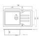 Кухонна мийка Platinum Handmade WHITE GLASS 780х510х200 23645 фото 6