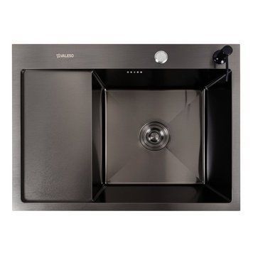 Кухонная мойка CM 65*50 R PVD черная VALESO Handmade 3.0/1.0 44562 фото