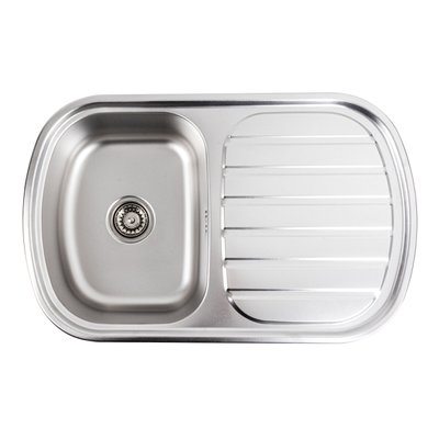 Кухонна мийка з нержавіючої сталі Platinum 7749 САТИН (0,8/180 мм) 11638 фото