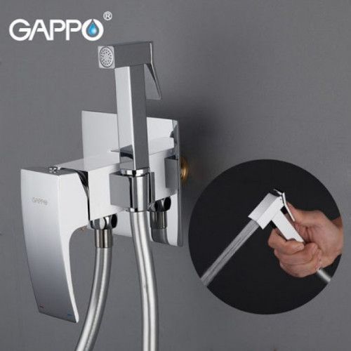 Вбудований гігієнічний душ GAPPO G7207-8, білий/хром 459 фото